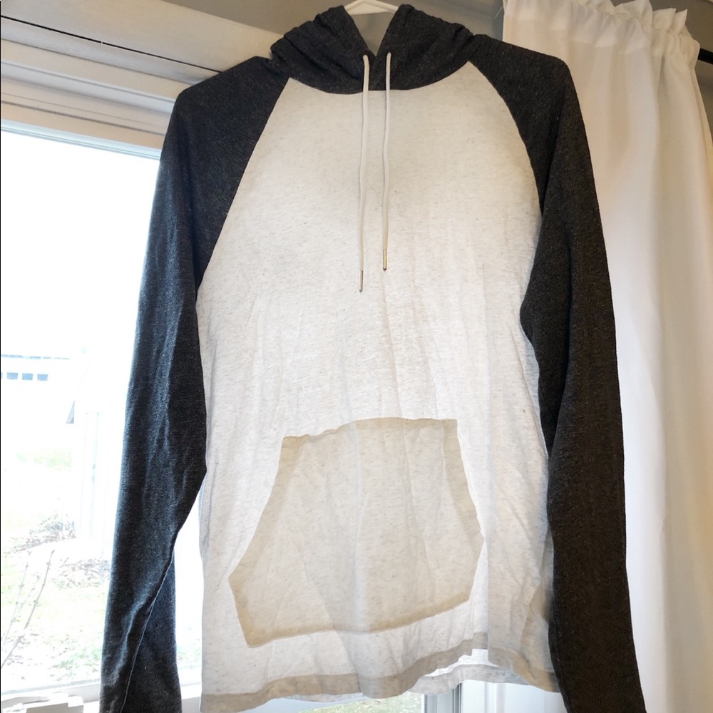 ⬇️ OLD NAVY - White / Dark Grey Loose Hoodie